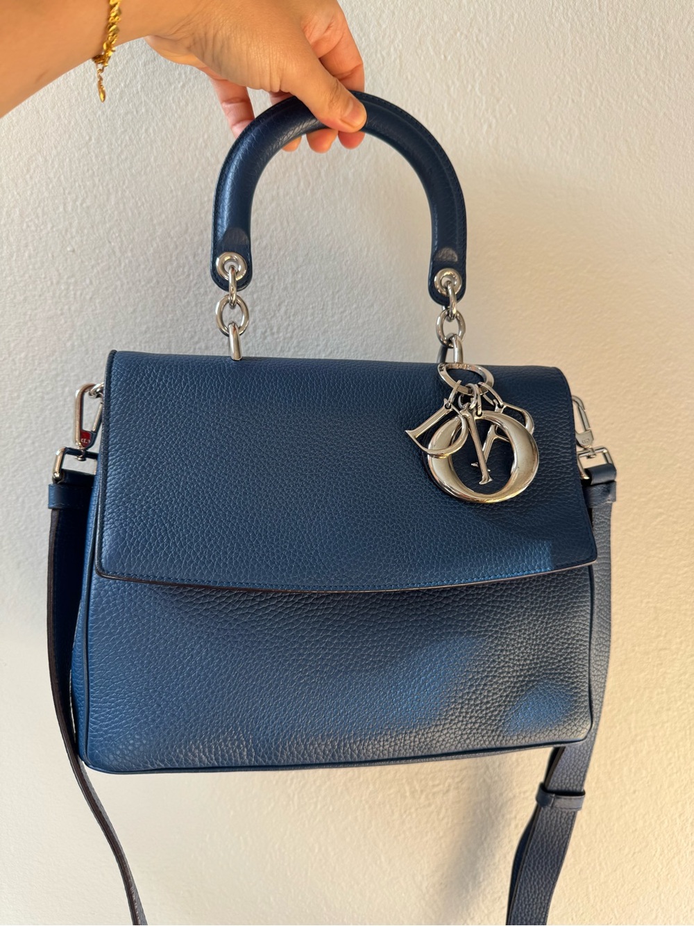 Dior Be Dior Top-Handle Crossbody 2- Way Bag in Silver Hardware